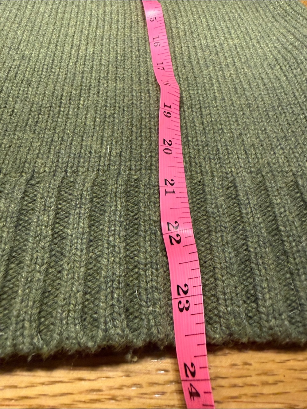 Sézane La Maille Olive Green Merino Wool Military Shoulder Sweater Size S - Picture 10 of 12